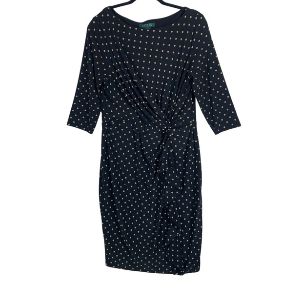 Ralph Lauren Dresses & Skirts - Ralph Lauren Black Polka Dot Dress size 14